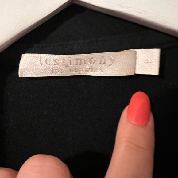 Testimony Los Angeles Sleeveless Long Duster Studded Collar Size Small - Picture 4 of 10